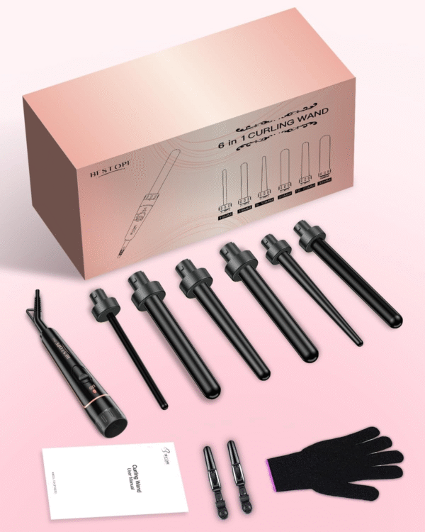 BESTOPE PRO – Juego de Rizadores 6 en 1 con Barriles Intercambiables - Imagen 6