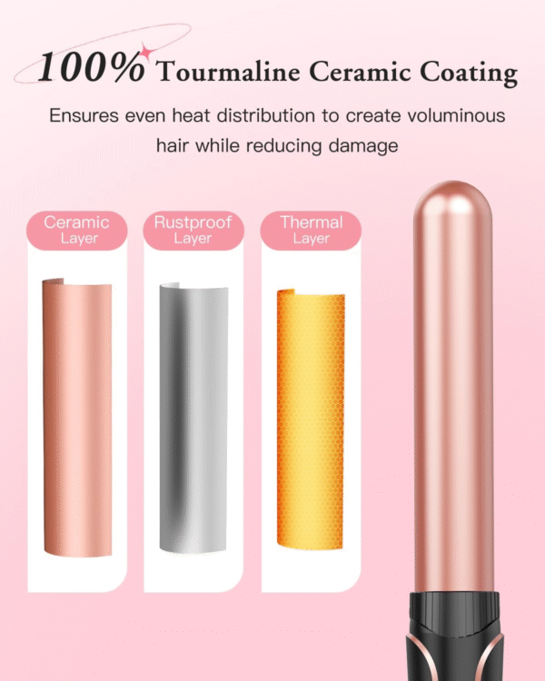 BESTOPE PRO ROSE GOLD – Juego de Plancha Ondulada 5 en 1 con Barriles Intercambiables - Imagen 7
