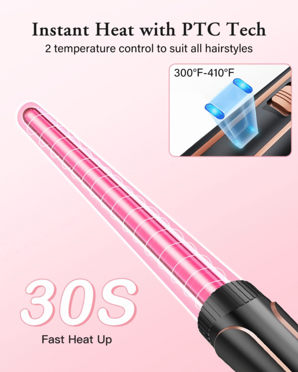 BESTOPE PRO ROSE GOLD – Juego de Plancha Ondulada 5 en 1 con Barriles Intercambiables - Imagen 6