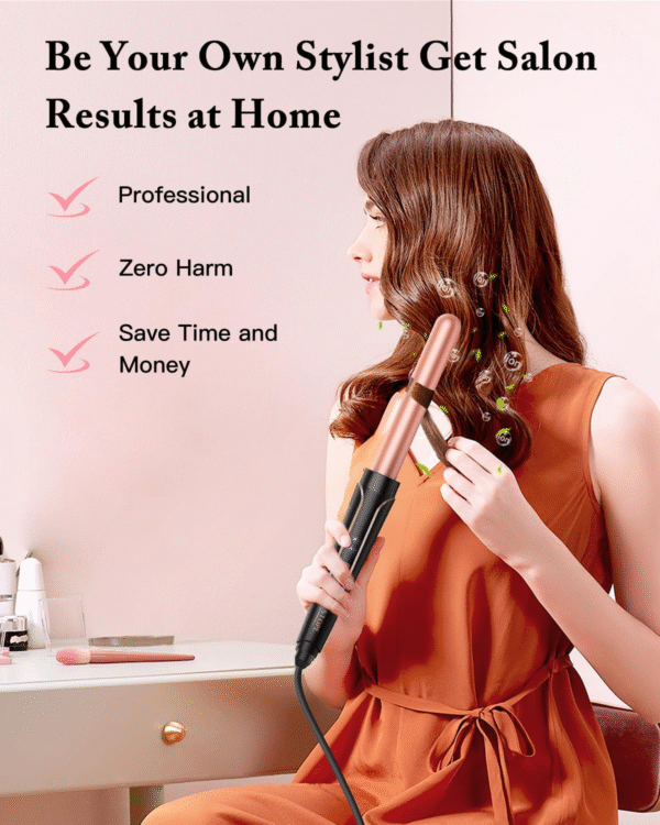 BESTOPE PRO ROSE GOLD – Juego de Plancha Ondulada 5 en 1 con Barriles Intercambiables - Imagen 4