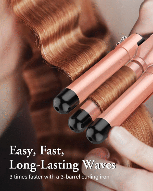BESTOPE PRO ROSE GOLD – Juego de Plancha Ondulada 5 en 1 con Barriles Intercambiables - Imagen 3