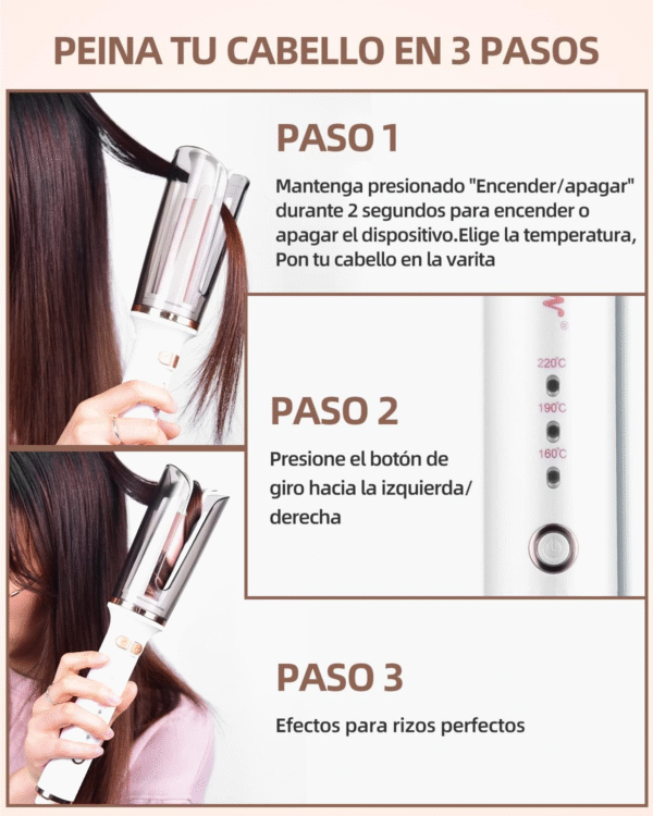 CkeyiN Rizador Automático – Tecnología Inteligente para Rizos Perfectos - Imagen 8