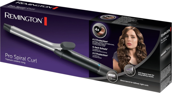 Remington CI5519 Pro Spiral Curl – Rizador de 19 mm con Protección x4 - Imagen 4