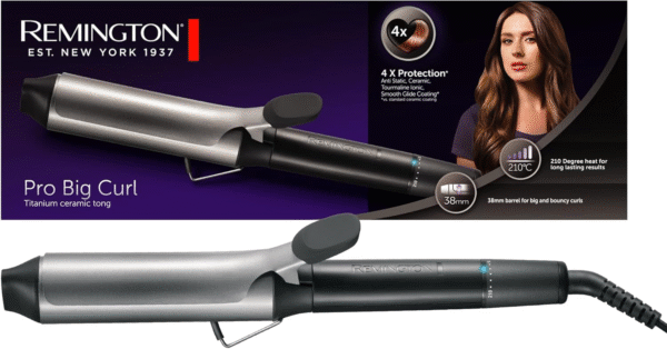 Remington CI5538 Pro Big Curl – Rizador de 38 mm con Tecnología Cerámica