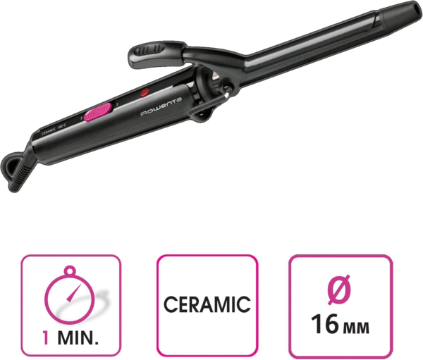 Rowenta CF2133 – Tenacilla Rizadora de 16 mm con Recubrimiento Cerámico - Imagen 5