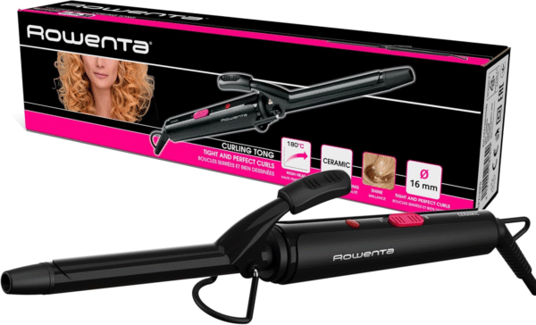 Rowenta CF2133 – Tenacilla Rizadora de 16 mm con Recubrimiento Cerámico